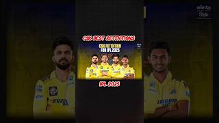 Chennai Super Kings Retained Players For IPL 2025  CSK IPL 2025 Retentions shorts [upl. by Peoples]