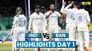 India Vs Bangladesh Highlights 2nd Test Day 1 Bangladesh On Brink Of Disaster Against India [upl. by Aicrop]