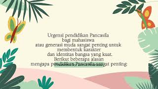 quotUrgensi pendidikan Pancasila di perguruan tinggiquot [upl. by Lark201]