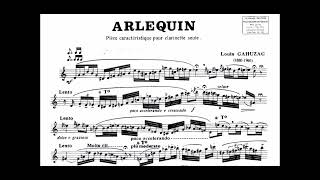 Arlequin for B flat Clarinet  L Cahuzac [upl. by Murage]