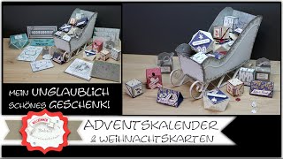 Adventskalender amp Weihnachtskarten Ideen  tolle Boxen  Verpackung basteln  StampinUp  Advent [upl. by Darrin]