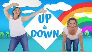 Preschool Music amp Movement  Up and Down  HipHop Action Song for Kids [upl. by Nosrettap54]