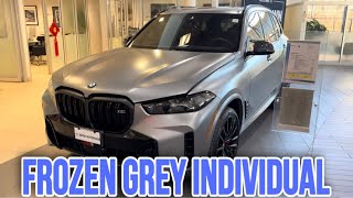 FROZEN PURE GREY II METALLIC 2024 BMW X5 M60i REVIEW [upl. by Ettelra300]