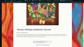 quotHowdys Holiday Hullabalooquot Record  Welcome Home Audio [upl. by Mccandless]