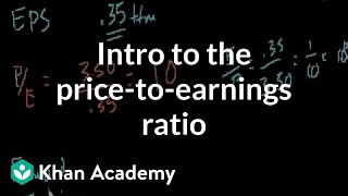 Introduction to the pricetoearnings ratio  Finance amp Capital Markets  Khan Academy [upl. by Adnoek405]