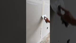 Cleaning drywall butt joint tape with tools short satisfying [upl. by Witt]