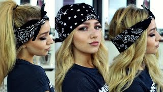 PIA MIA amp KYLIE JENNER INSPIRED BANDANA HAIRSTYLES  HAIR TUTORIAL [upl. by Kasevich]