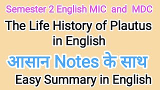 Brief History of Plautus For Semester 2 English MIC and MDC Student with short summary [upl. by Buxton]