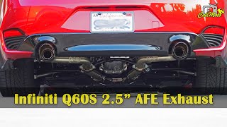 2020 Infiniti Q60S Red Sport 400  25quot AFE Takeda Exhaust Install [upl. by Corso506]