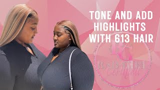 How to tone and add highlights to 613 wig [upl. by Canute44]