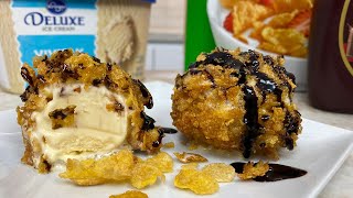 Corn Flake Coated Deep Fried Ice Cream [upl. by Adai]