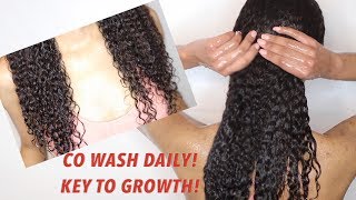 How to Co Wash Natural Hair DAILY successfully The Key to Hair GROWTH [upl. by Sarena]