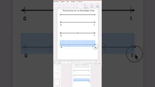 Making number lines with halves thirds and fourths in PowerPoint mathresources numberline k5 [upl. by Oira]