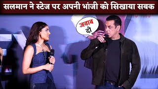 Salman Khan Taught Lesson To Niece Alizeh Agnihotri On Stage At Ferrary Trailer Launch [upl. by Sussi]