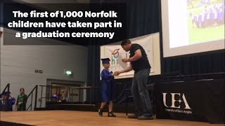 Graduation ceremony for Norfolk Childrens University at UEA [upl. by Yelsa]