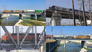 Redondo Junction Railfanning UP BNSF and Surfliner Action Featuring KCS Power [upl. by Eednac]