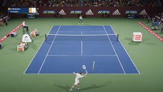 Matchpoint Tennis Championships Gameplay  Medvedev vs Kyrgios Full Set No Commentary [upl. by Sirej548]