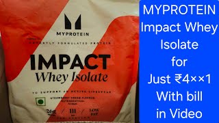 Best Whey Protein  MyProtein Impact Whey Isolate 25 kg ₹4××1 trending viralvideo fitness india [upl. by Julita]