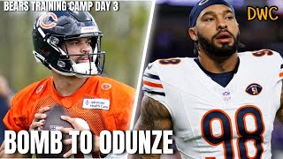 Caleb Drops BOMB to Odunze Montez Sweat Wrecks Practice  Bears Training Camp Report Day 2 [upl. by Chapman918]