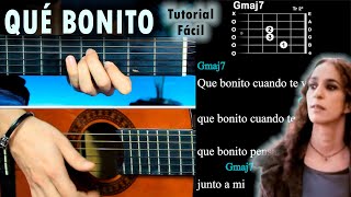 Qué Bonito  Rosario GUITARRA Tutorial  Acordes [upl. by Arramahs]