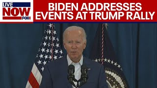 Biden addresses suspected shooting at Trump rally  LiveNOW from FOX [upl. by Eyk]