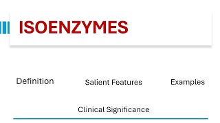 ISOENZYMES  definitionSalient FeaturesClinical Significance enzymes 12 [upl. by Noyrb]