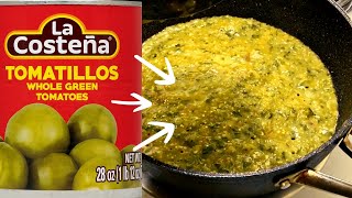 Green Salsa With Canned Tomatillos [upl. by Brandenburg]