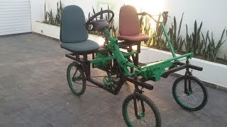 Four wheel bicycle Quadracycle Homemade [upl. by Amato]