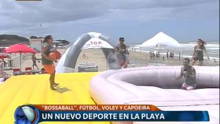 Bossaball el deporte furor en la playa  Telefe Noticias [upl. by Pacificia239]