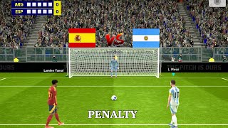 Spain vs Argentina Penalty Kick 🔥 Lamine Yamal vs Leo Messi 🔥 [upl. by Eninnej]