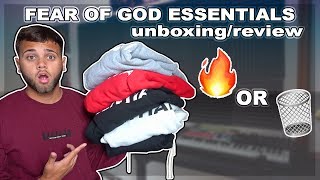 FEAR OF GOD ESSENTIALS X PACSUN REVIEW amp TRY ON [upl. by Lexis10]