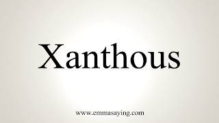 How To Pronounce Xanthous [upl. by Anahsat80]