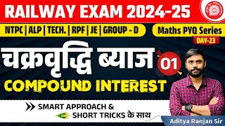 🔴COMPOUND INTEREST01चक्रवृद्धि ब्याज RAILWAY MATHS PYQ SERIES  NTPC RPFGROUPD ADITYA SIR [upl. by Eiltan]