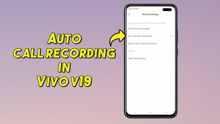 How to Enable Auto Call Recording in Vivo V19 l Auto Call Recording in Vivo V19 [upl. by Aivizt751]