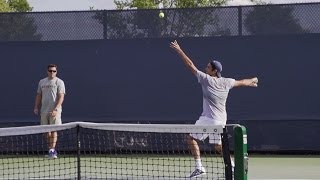 Roger Federer Serve In Super Slow Motion 3  2013 Cincinnati Open [upl. by Anner610]