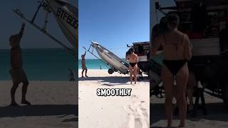 Beach Hack Unloading a Boat with a Pulley System [upl. by Enitnemelc]