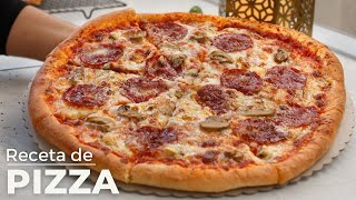 Receta de Pizza casera como hacer una pizza fácil rápida y a la vez deliciosa [upl. by Enomaj]