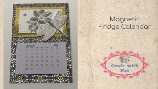 Magnetic Fridge Calendar  Simply Elegant  Upcycle Advertising Magnets  CRAFT FAIR Idea [upl. by Reifnnej]