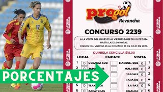 Pronosticos Progol 2239 con Porcentajes [upl. by Sutphin]