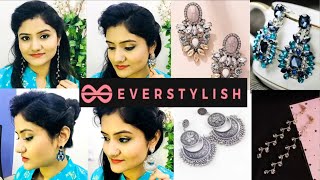 Everstylish App Beautiful Earrings Unboxing Review amp Try On  Wedding Special  Nikkis Passion [upl. by Pasquale770]