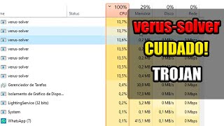 VERUS SOLVER TROJAN  ESTAVAM USANDO MEU COMPUTADOR PARA MINERAR CRIPTOMOEDAS CUIDADO [upl. by Lada]