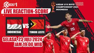 🔴INDONESIA VS TIMOR LESTE  GRUP A AFF U19  LIVE REACTION  SCORE [upl. by Oirifrop]