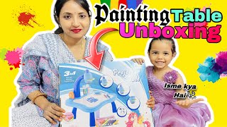 Painting Table UnboxingDarshika Unboxing Projector Table With Colour And Drawing Booking [upl. by Beverlee474]