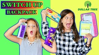 BACK TO SCHOOL SWITCH UP CHALLENGE DOLLAR TREE EDITION SCHOOL SUPPLIES amp SNACKS  SISTER FOREVER [upl. by Ynelram45]