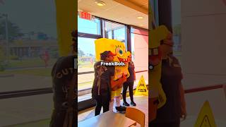 Ordering a krabby patty as SpongeBob at Wendy’s 😭 [upl. by Atirec149]