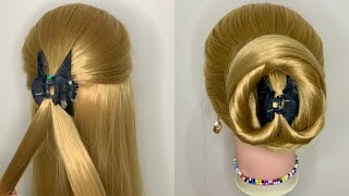 Ladies New Hairstyle With A Claw Clip  Formal Hairstyle For Women😍 Nour hairstyles79 [upl. by Paschasia]