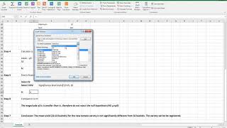 T statistic Excel [upl. by Otanod969]