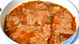 2 Recetas con Carne de Res riquisimás Bistec borracho y Estofado y como Suavizar la Carne [upl. by Weinert]