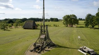 Unleashing a Medieval Trebuchet on a Wooden Palisade [upl. by Dorisa]