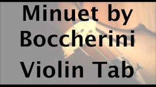 Minuet by Boccherini Violin Tablature [upl. by Sirap]